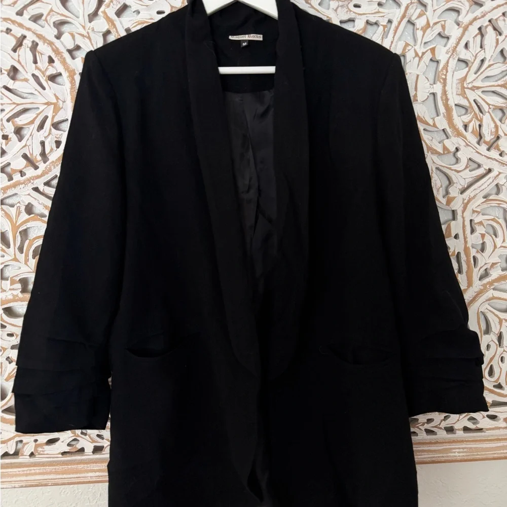 Black "Rock & Roll" Glitter Back Blazer - Picture 2 of 4